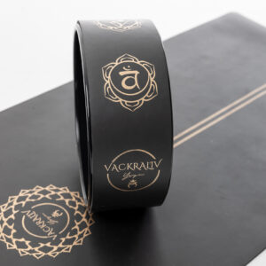 New! VL Eco PU Chakra YogaWheel, black/gold