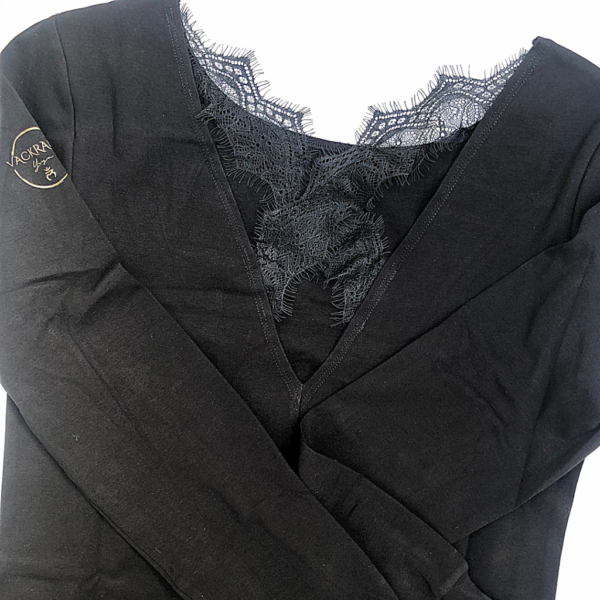 Yogi Favorit! VL Dressy Soft Sweater reversible LACEWORK, black - Bild 2