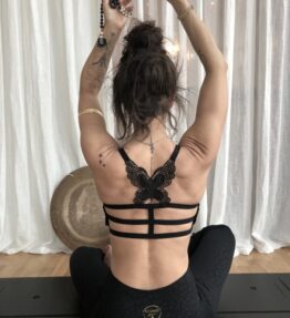 New & Back in Stock! VACKRALIV YOGA Yoga&Lingerie BH TOP Butterfly, black