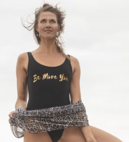 Yogi Favorite! VACKRALIV YOGA Yoga&Swim Swimsuit BE MORE YOU, gold/black