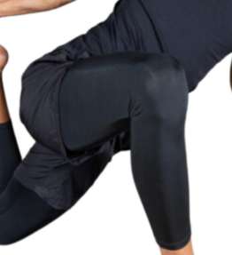 New! VACKRALIV YOGA&MEN DRY-FIT Basic Shorts + Leggings, black