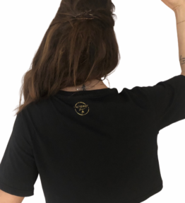 SALE! VACKRALIV YOGA TOP WIDE cotton, black