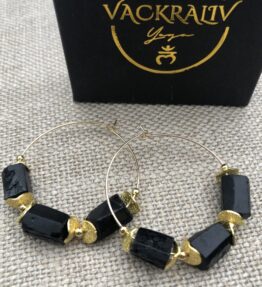 New! VACKRALIV YOGA Dressy Earrings Handmade BOHO Gemstone, gold