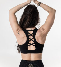 Last Chance! VACKRALIV YOGA DRESSY DRY-FIT BH CROSS BACK, black