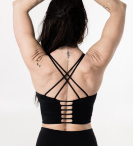 Last Chance! VACKRALIV YOGA DRESSY YOGA BH/TOP STRAPS, black