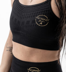 Last Chance! VACKRALIV YOGA Magical Soft Skin SEAMLESS BH Pattern, black