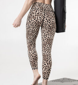Limited Edition SALE! VACKRALIV YOGA DRY-FIT SKIN DRESSY LEGGINGS LEO, leopard/beige