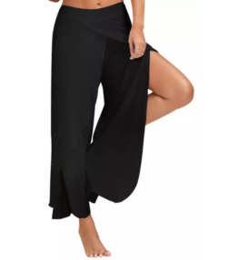 New & Back in Stock! VACKRALIV YOGA Dressy Dry-Fit Wide Yogapants, black