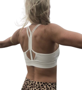 Limited Edition SALE! New! VACKRALIV YOGA DRESSY DRY-FIT BH MESH, white