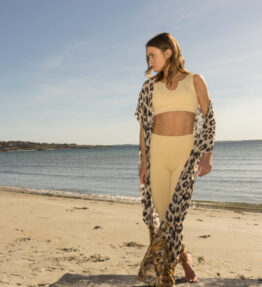 New Sunshine Collection! VACKRALIV YOGA Dressy KIMONO long, leopard