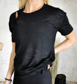 New Sunshine Collection! VL Magical Soft Dressy T-shirt knyt leopard, black