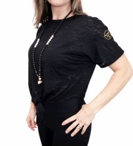 Winter SALE! VL Magical Soft Dressy T-shirt knyt leopard, black