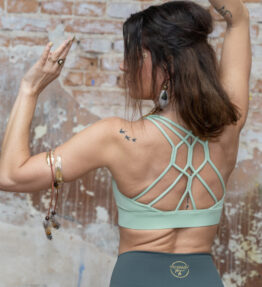 New! VL MAGICAL SOFT SKIN YOGA BH 3 STRAPS, mint green