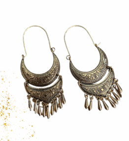 Winter SALE! VACKRALIV YOGA Dressy Indian Ethnic Earrings, gold