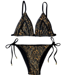 New! VL X KARTINI - Recycled Bikini set JAVA LACE, batik yellow gold