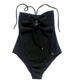 New! VL X KARTINI - Recycled Swimsuit BE MORE YOU Ribbed, black