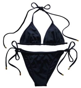 New! VL X KARTINI - Recycled Bikini INDAH, black & gold