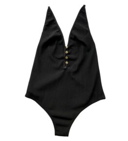 New! VL X KARTINI - Recycled Swimsuit CINTA Ribbed, black