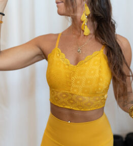 New! VL Yoga&Lingerie SOFT BH TOP Lacework, yellow