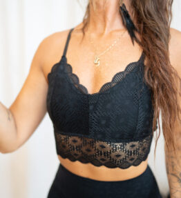New & Back in Stock! VL Yoga&Lingerie SOFT BH TOP Lacework, black