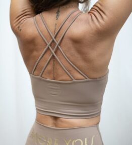 SALE! Recycled Eco Collection! VL MAGICAL SOFT SKIN YOGA BH TOP, beige