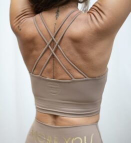 Winter SALE! Recycled Eco Collection! VL MAGICAL SOFT SKIN YOGA BH TOP, beige