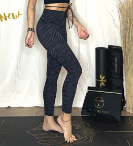 Last Chance! VL MAGICAL SOFT SKIN Dressy LEGGINGS Zebra Extra High, black/grey