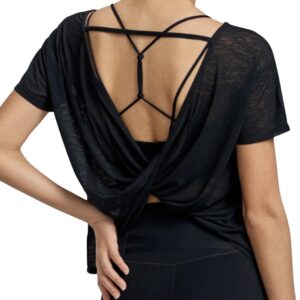 New! VL Dressy Top open back, black