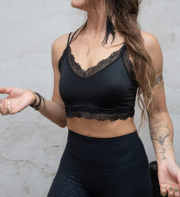 New! VL Yoga&Lingerie DRESSY SOFT BH Lacework straps, black