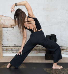 SALE! VL Sporty Magical Soft Pants Wide Ribbed, black