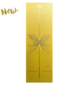 New! VL Magical Grip ECO PU BUTTERFLY YELLOW YOGAMATTA & Yogaväska