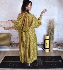 New! VL x WithSegerqvist KIMONO SILK Be More You, Yellow Flower