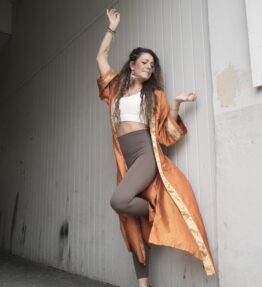 New! VL x WithSegerqvist KIMONO SILK Be More You, Orange Gold Dream