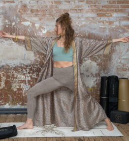 New! VL x WithSegerqvist KIMONO SILK Be More You, Silver & Gold Flower