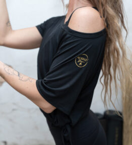 SALE! VL Magical Soft Skin Top Beauty One Shoulder, black