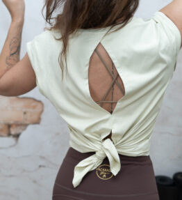 New! VL Magical Soft Skin Top open back, light yellow