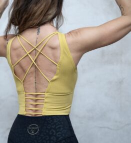 New! VACKRALIV YOGA LINNE med BH TOP Beauty Straps, yellow