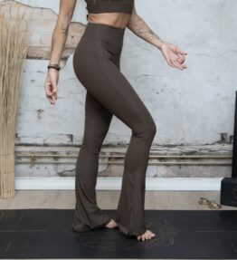 New! VL MAGICAL SOFT SKIN LEGGINGS WIDE Dressy Ribbed high, brown