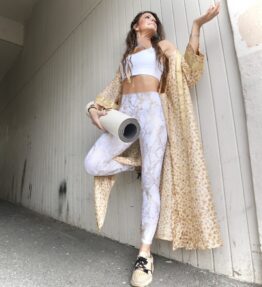 New! VL x WithSegerqvist KIMONO SILK Be More You, Flower Gold