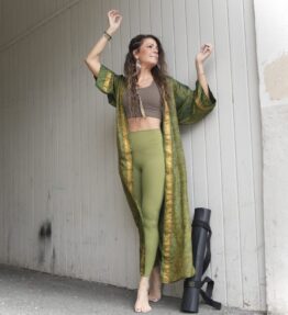 New! VL x WithSegerqvist KIMONO SILK Be More You, Gold Green