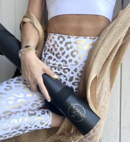 New! VL MAGICAL SOFT SKIN Dressy LEGGINGS GOLD LEO Extra High, white
