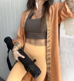 VL x WithSegerqvist KIMONO SILK Be More You, Apricot Gold Dream