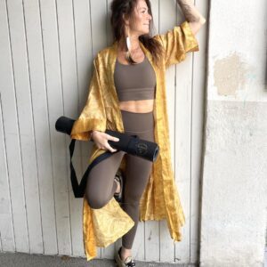 SALE! VL x WithSegerqvist KIMONO SILK Be More You, Yellow Flower