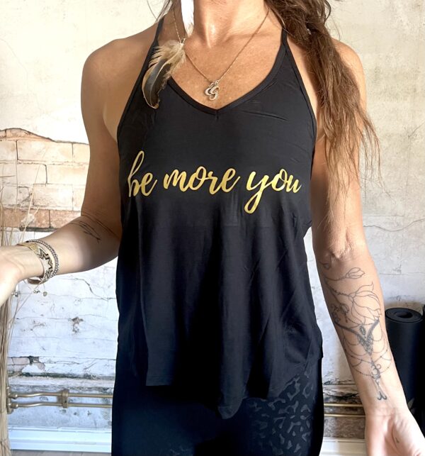 New! VL Magical Soft Skin Linne BE MORE YOU Racerback, black - Bild 2