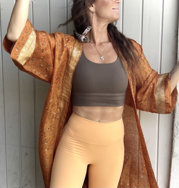 New! VL x WithSegerqvist KIMONO SILK Be More You, Orange Summer