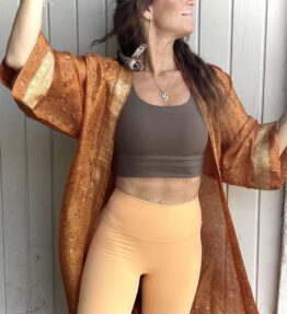 New! VL x WithSegerqvist KIMONO SILK Be More You, Orange Summer