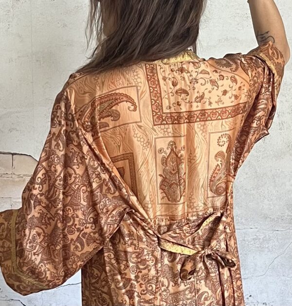 New! VL x WithSegerqvist KIMONO SILK Be More You, Brown & Apricot