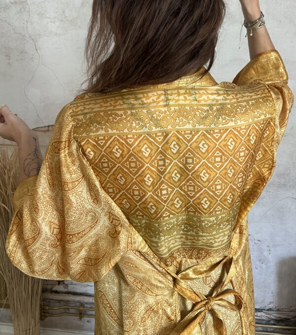 New! VL x WithSegerqvist KIMONO SILK Be More You, Yellow Flower - Bild 3