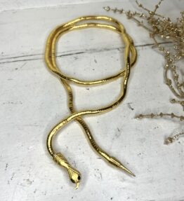 New! VL Dressy SNAKE Necklace, gold
