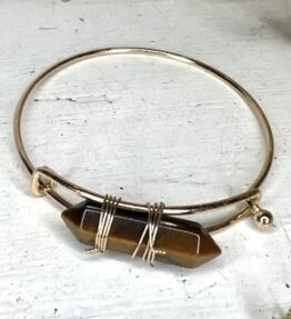 New! VL Creativity Bracelet Tiger Eye Crystal, gold